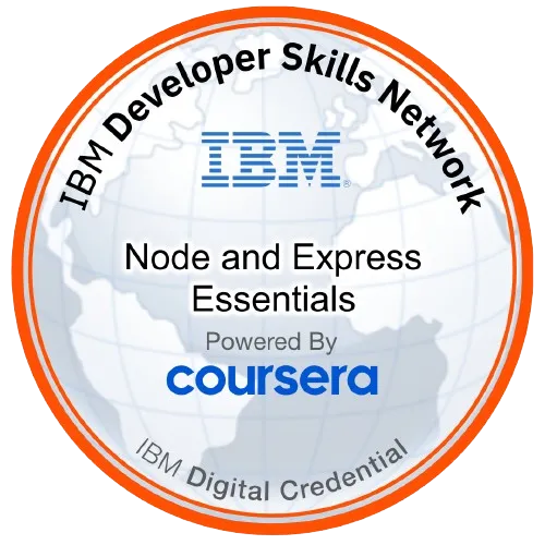 Fondamentaux de Node et Express certificate logo